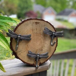 Rustic Handcrafted Dragonfly Garment Accessory Hanger
